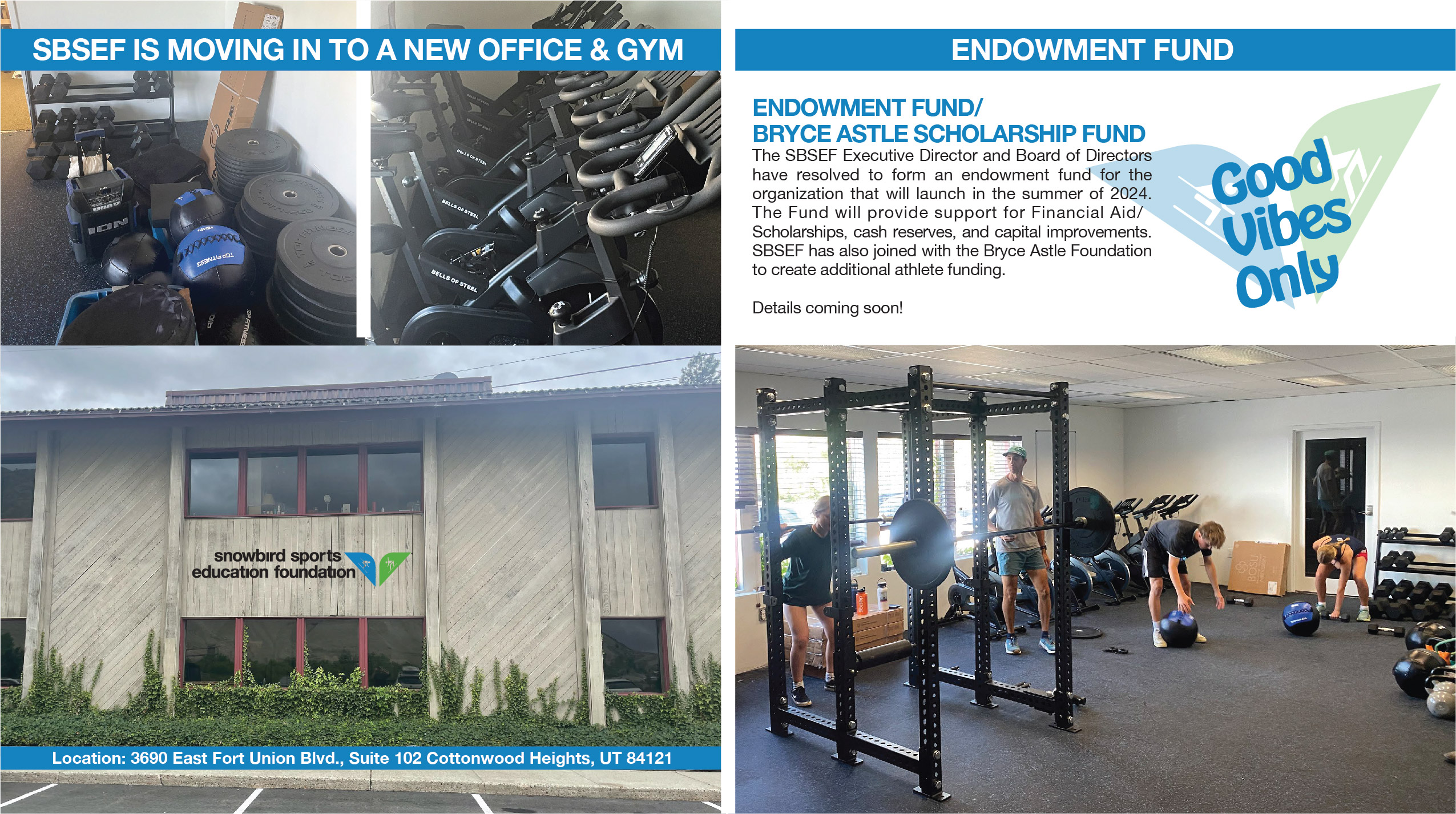New office and gym with weight equipment