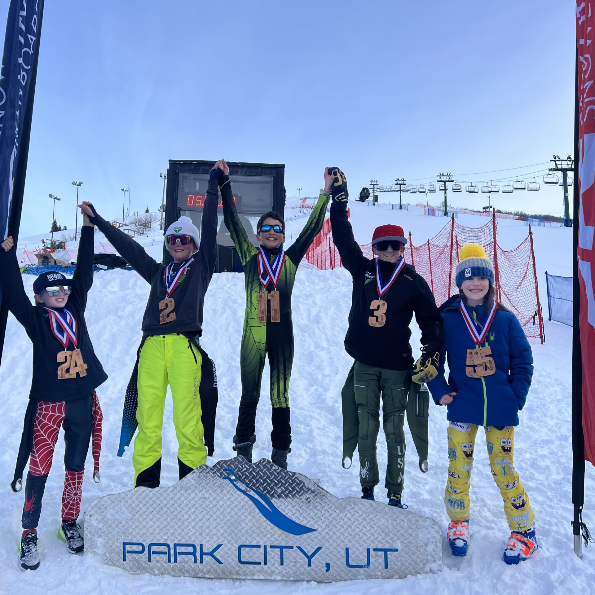 Jfast sweep the U12 boys slaloms at the UOP