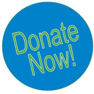 Blue circular button reading "Donate Now!
